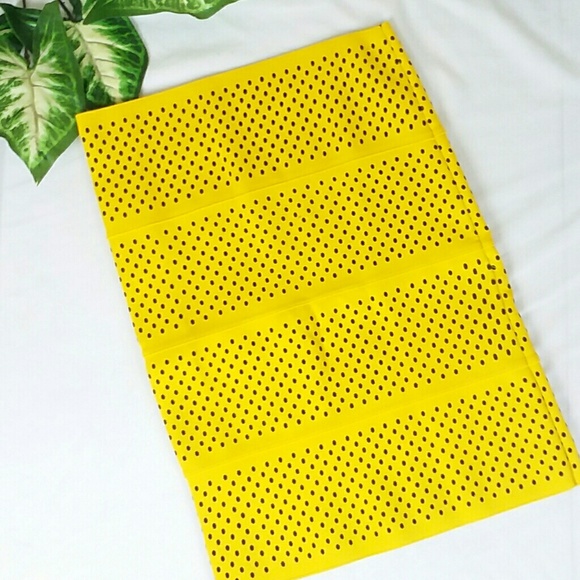Pleasure Doing Business Dresses & Skirts - Pleasure Doing Business Yellow/Blk Polka Dot Skirt